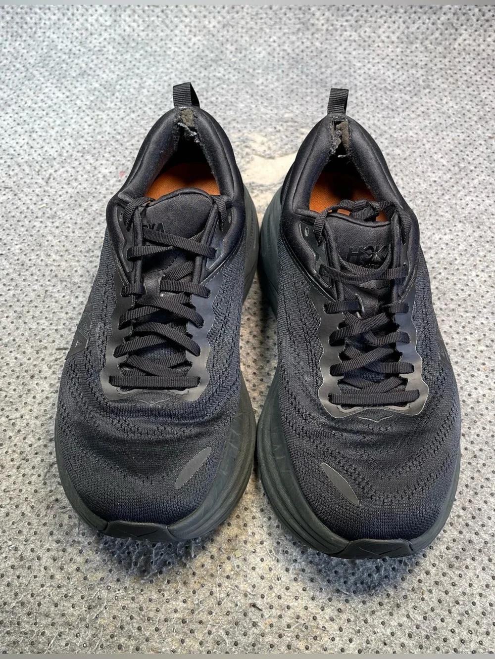 Hoka One One Bondi 8 Wide 2E Black Shoes Size 9 Men’s